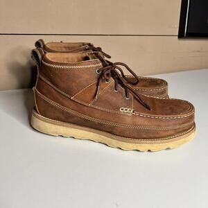 Twisted X Boots Mens 10W Brown Leather Chukka Moc Toe Steel Toe Workwear MCAS001